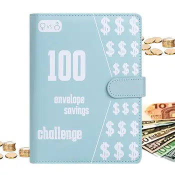 100 Envelopes Money Saving Challenge Планировщик бюджета Книга с наличными конвертами Бюджетная папка с деньгами Конверты для наличного бюджета