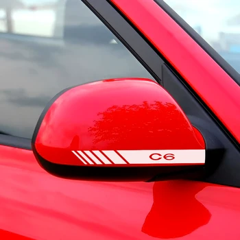 2 шт. Автомобильные наклейки на зеркало заднего вида Авто аксессуары Виниловая пленка Наклейки для Citroen Berlingo C1 C2 C3 C4 C4L C5 C8 C-Crosser VTS Изображение 3