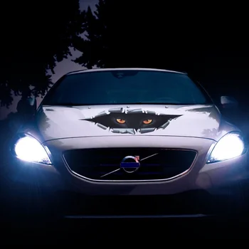 3D Авто Креативные Кошачьи Глаза Подглядывающие Наклейки для Mercedes Benz Авто Передний Лобовое Стекло Наклейка Анти Царапины Наклейки Изображение 2