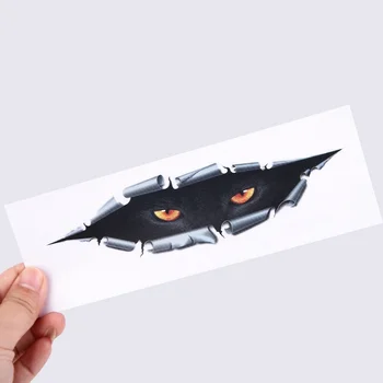 3D Авто Креативные Кошачьи Глаза Подглядывающие Наклейки для Mercedes Benz Авто Передний Лобовое Стекло Наклейка Анти Царапины Наклейки Изображение 5