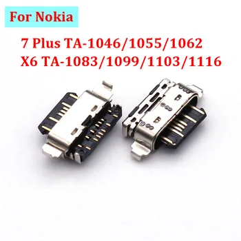 50 шт. Для Nokia 7 Plus TA-1046 / 1055 / 1062 / X6 TA-1083 / 1099 / 1103 / 1116 USB Зарядка Док-станция Разъем Разъем Разъем для зарядки