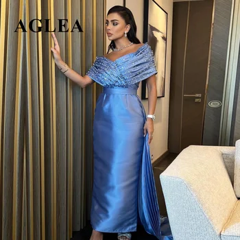 AGLEA Бусины с открытыми плечами Выпускные платья 2023 New Arabia Design Съемный хвост Элегантные платья для торжественных случаев Женское вечернее платье