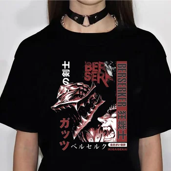 Berserk топ женская футболка Y2K женская комикс японская уличная одежда