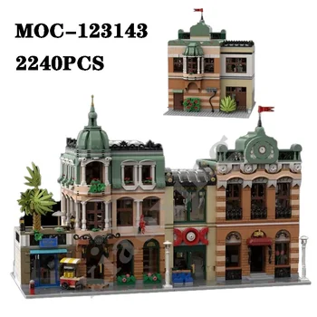 Classic MOC-123143 Hotel 2240 штук Подходит для 10297 взрослых Королевская выставка Строительный блок Игрушки Дети DIY Рождественские подарки