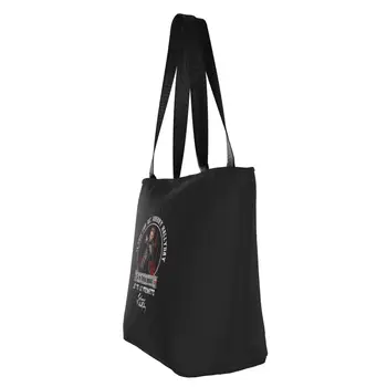 Custom Rock Johnny Hallyday Shopping Холщовая сумка для женщин Прочные продукты Французский певец
 Сумки-шопперы Изображение 2