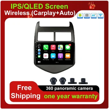 DPS Carplay Android 13 Авто Радио Мультимедиа Стерео Плеер WiFi GPS Навигация Для Chevrolet Aveo 2 Sonic T300 2011-2015