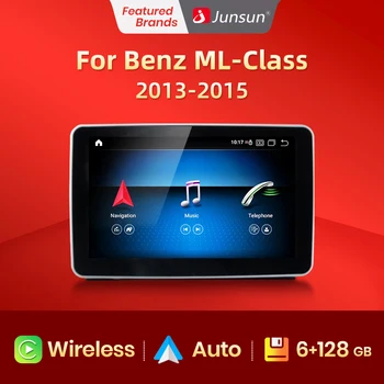 Junsun AI Voice Беспроводная автомагнитола CarPlay Мультимедиа для проигрывателя Mercedes Benz ML-Class GLK GLS GLE ML W166 GL X166 2013-2015