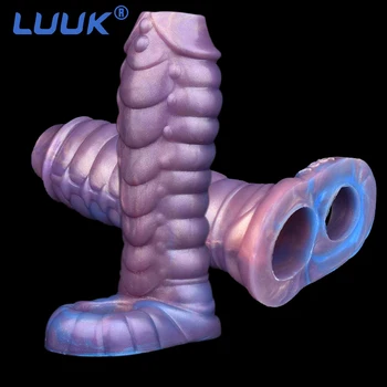 LUUK Мягкий силиконовый удлинитель рукава для пениса для мужчин Увеличение члена Задержка эякуляции Носимые оболочки Эротические секс-игрушки