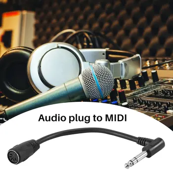 MIDI-КАБЕЛЬ, 5-контактный удлинитель DIN с гнездом на моноцену 6,35 мм (1/4 дюйма) TRS Стереофонический удлинитель для аудио