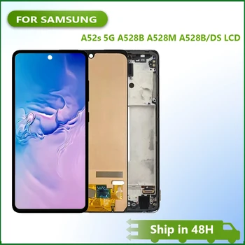 OLED-дисплей для Samsung Galaxy A52s 5G A528 A528B A528M A528B / DS ЖК-дисплей Сенсорный экран Дигитайзер в сборе Запасные части
