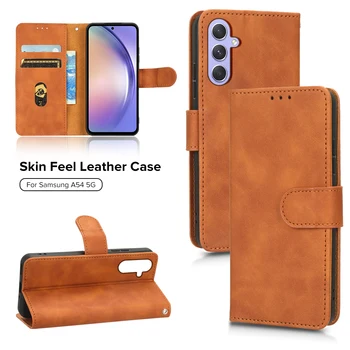 Skin Sense Кожаный Полный Чехол Для Телефонов Samsung Galaxy A54 A34 A14 Объектив Защита Многофункциональный Чехол Для Хранения Изображение 0