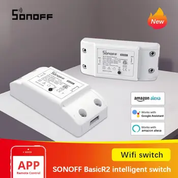Sonoff Basic R2 Wifi DIY Прерыватель Smart Switch Пульт дистанционного управления Умный дом eWeLink APP Control работает с Alexa Google Home