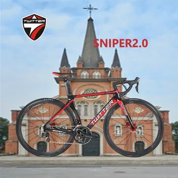 TWITTERbicycle SNIPER2.0 700C Карбоновый шоссейный велосипед RS-24S Велосипед T800 с карбоновой рамой и гидравлическим дисковым тормозом bicicleta