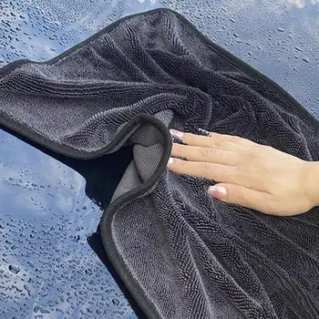 Автомобильные полотенца из микрофибры Полотенца для чистки Тряпка Ткань для мытья автомобиля Ткань Ультра впитывающая ткань для мытья автомобиля Тряпичная ловушка Жидкости для поглощения пыли Изображение 4