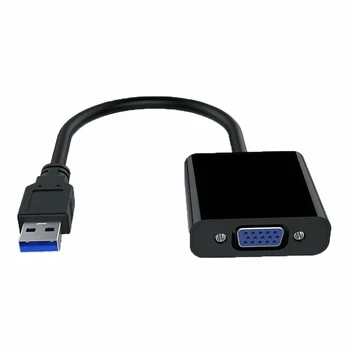 Адаптер USB 3.0 на VGA Внешняя видеокарта Мультидисплейный конвертер для Win 7/8/10 Настольный ноутбук ПК Проектор Монитор