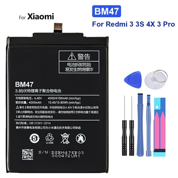 Аккумулятор для Xiaomi Redmi 3 3S 3X 4 4A 4X 5 5A 5 Plus Pro Prime Батарея BM47 BM4A BN30 BN34 BN35 BN40 BN42 BN44 BN 30 34 35 40 44 Изображение 2