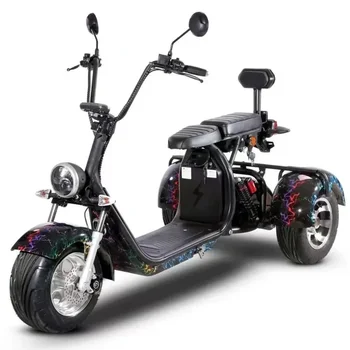 Высококачественный алюминиевый трехколесный электрический скутер мотоцикл электрический трехколесный скутер