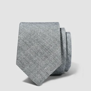 Высококачественный новый мужской шерстяной галстук 5,5 см Корейская версия Узкий Модный Slim Fit Деловой повседневный красный темный полосатый галстук Мужской подарок Изображение 3