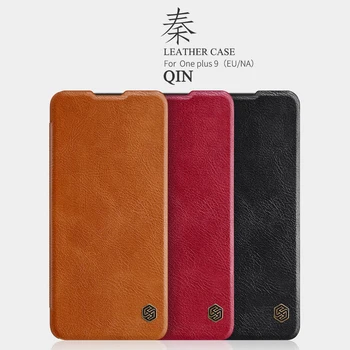 Для OnePlus 9 EU NA IN CN Nillkin Qin Leather Flip Case Ультратонкая защитная жесткая обложка