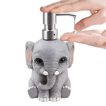 Дозатор жидкого мыла для ванной комнаты Портативный дозатор мыльного шампуня на 14 унций Симпатичный контейнер для мыла в форме слона