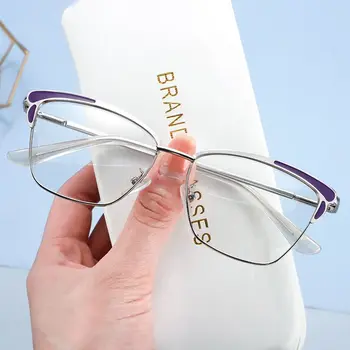  Защита глаз Очки против синего света Классические металлические компьютерные очки с блокировкой синего луча Сверхлегкая оправа Очки Мужчины Женщины