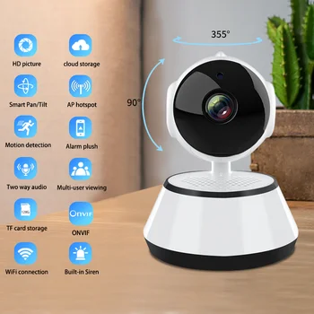  Камера наблюдения Домашняя безопасность Инфракрасная голосовая сигнализация Изображение Push Умный дом Видеонаблюдение для iOS Android Умная Wi-Fi камера