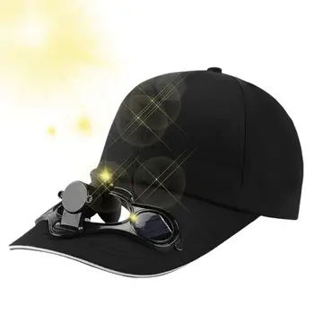  Колпаки вентиляторов для лета Солнечная энергия Кепка вентилятора Защита от солнца Бейсболка для гольфа Бейсболки с солнечным вентилятором Спортивные кепки для охлаждения
