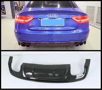 Настоящий углеродный волокно Задний бампер Боковые спойлеры Губа Багажник Диффузор для Audi A5 S5 Sline 2012 2013 2014 2015 2016