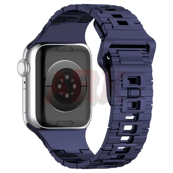Новый ремешок для часов для Apple Watch Ремешок 45 мм 44 мм 49 мм 41 мм 40 мм 42 мм 38 мм Гальванический ремешок для ПК IWatch Series Ultra 3 5 6 7 8