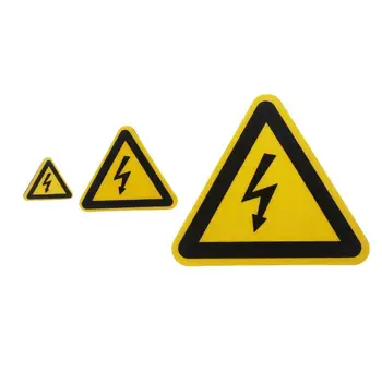  Опасность поражения электрическим током / Высоковольтные наклейки 3 размера для внутреннего / наружного УФ-защиты Опасность Электрический риск Безопасность Дропшиппинг