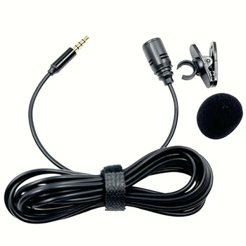Портативный петличный микрофон Удобный дизайн Plug and Use для записи в путешествии Накладные микрофоны Микрофоны 3,5 мм