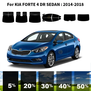  предварительно нарезанная нанокерамика автомобиль УФ тонировка окон комплект автомобильная оконная пленка для KIA FORTE 4 DR SEDAN 2014-2018