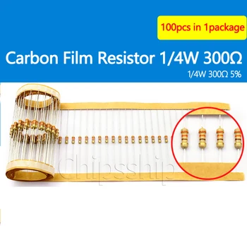 Резистор из углеродной пленки 1 4 Вт 330EUR5_ четырехцветный кольцевой резистор (100 шт.)
