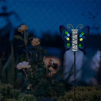 Садовый дождемер Бабочка Светодиодный вставленный дождемер Оборудование для сада Изображение 2