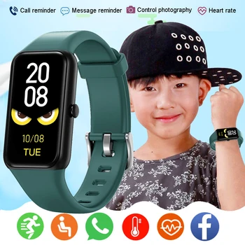Силиконовые смарт-часы Браслет для детей Детские умные часы Спорт Фитнес Трекер Часы Мальчики Девочки Водонепроницаемые Детские Смарт-Часы