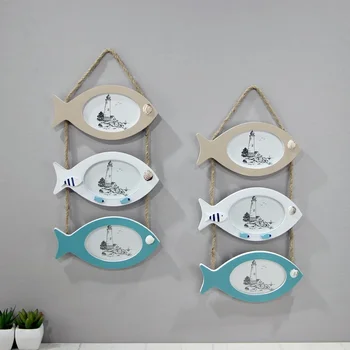  Средиземноморский стиль маленькая рыбка фоторамка украшение домашняя настенная фоторамка декор комнаты