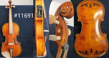 Стиль барокко SONG фирменная художественная инкрустация/рисунок электрическая и акустическая скрипка 4/4 #11691