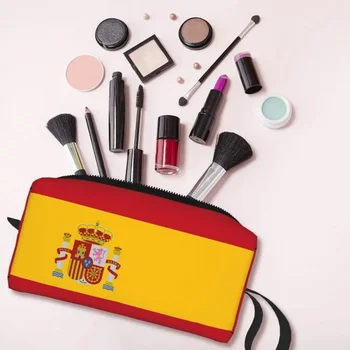  Флаг Испании Косметички Женская косметичка Trend Дорожный чехол для хранения кошелька Изображение 2