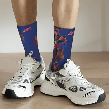 Хип-хоп Ретро YEAH Гитара Сумасшедшие мужские носки Унисекс ALF Мультсериал Харадзюку Шаблон Принт Смешная новинка Счастливый носок Изображение 5