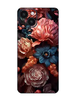  Чернила и цвет Цветочный узор iPhone 14 Защитная пленка для заднего экрана, стиль Scarlett Hooft Graafland и цветочный дизайн аниме Изображение 5