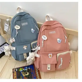  Японский рюкзак для старшеклассниц Школьные сумки для девочек-подростков Многокарманные Новый рюкзак Kawaii Женский Harajuku Cute Mochila